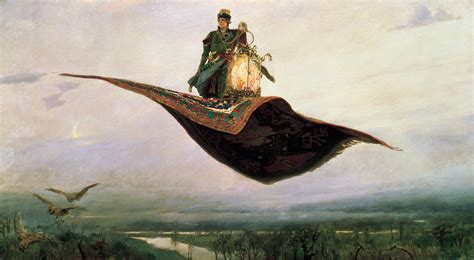 Witch on a magic carpet